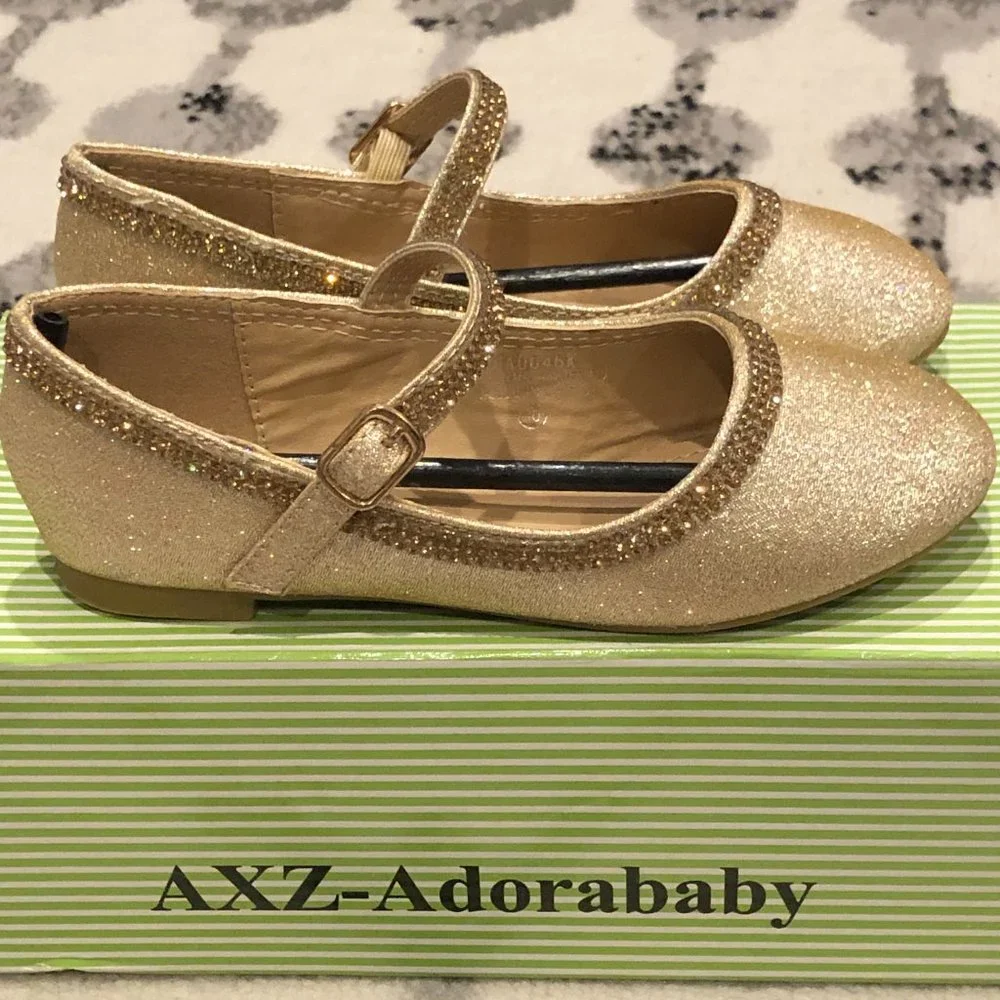 Adorababy Champagne Rhinestone Mary Jane - Picture 3 of 12